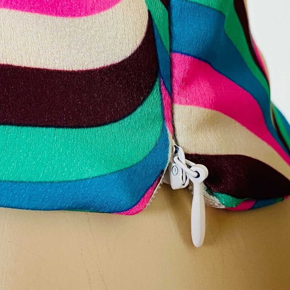 Zara Colorful Mod Bohemian Wavy Print Summer Wome… - image 2